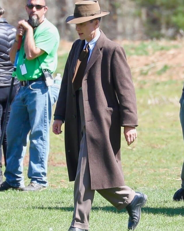 Cillian Murphy Oppenheimer Brown Long Coat