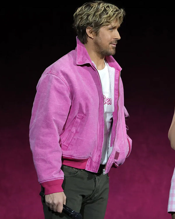 Cinemacon Ryan Gosling Pink Bomber Jacket