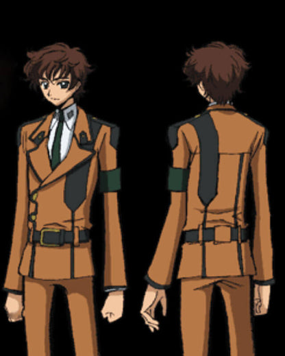 Code Geass Suzaku Kururugi Yellow Leather Jacket