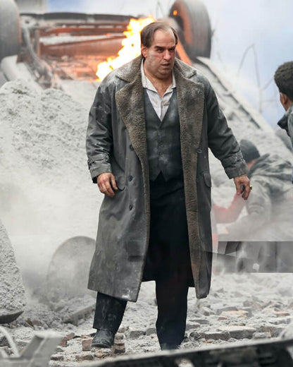 Colin Farrell The Penguin Shearling Leather Coat