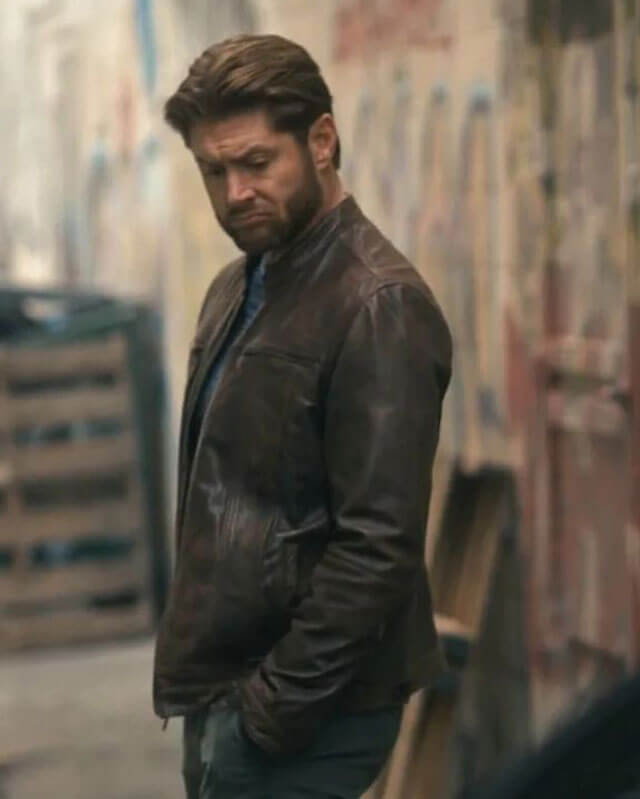 Countdown Jensen Ackles Brown Real Leather Jacket