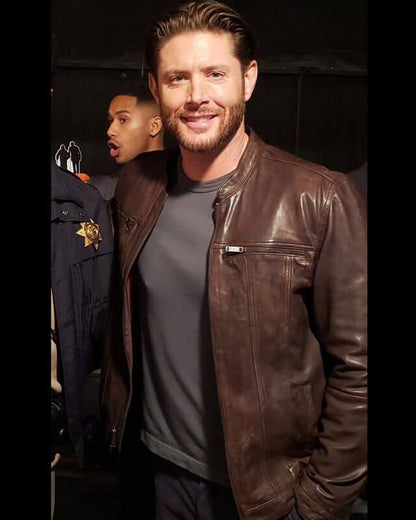 Countdown S01 Jensen Ackles Brown Leather Jacket