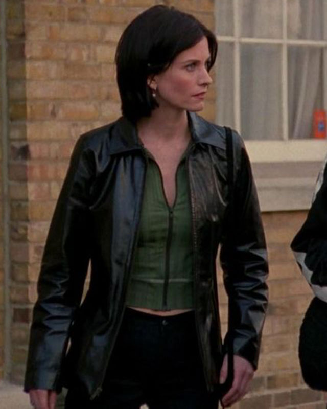 Courteney Cox Monica Black Leather Jacket