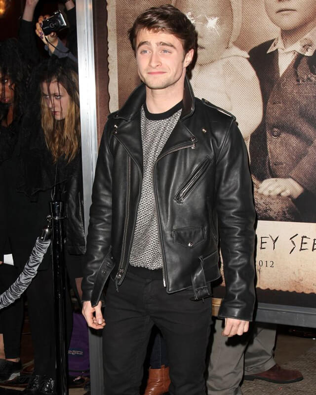 Daniel Radcliffe Black Biker Jacket