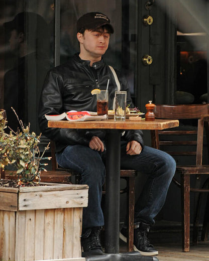 Daniel Radcliffe Black Leather Jacket