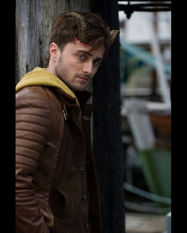 Daniel Radcliffe Horns Ig Perrish Leather Jacket