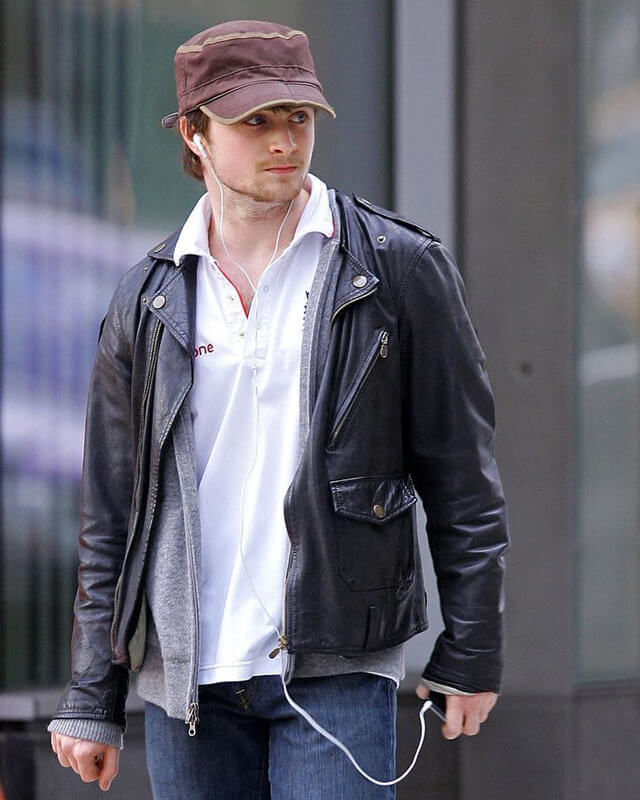 Daniel Radcliffe Leather Jacket Black