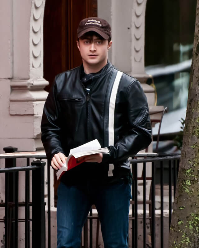 Daniel Radcliffe West Village Black Leather Jacket