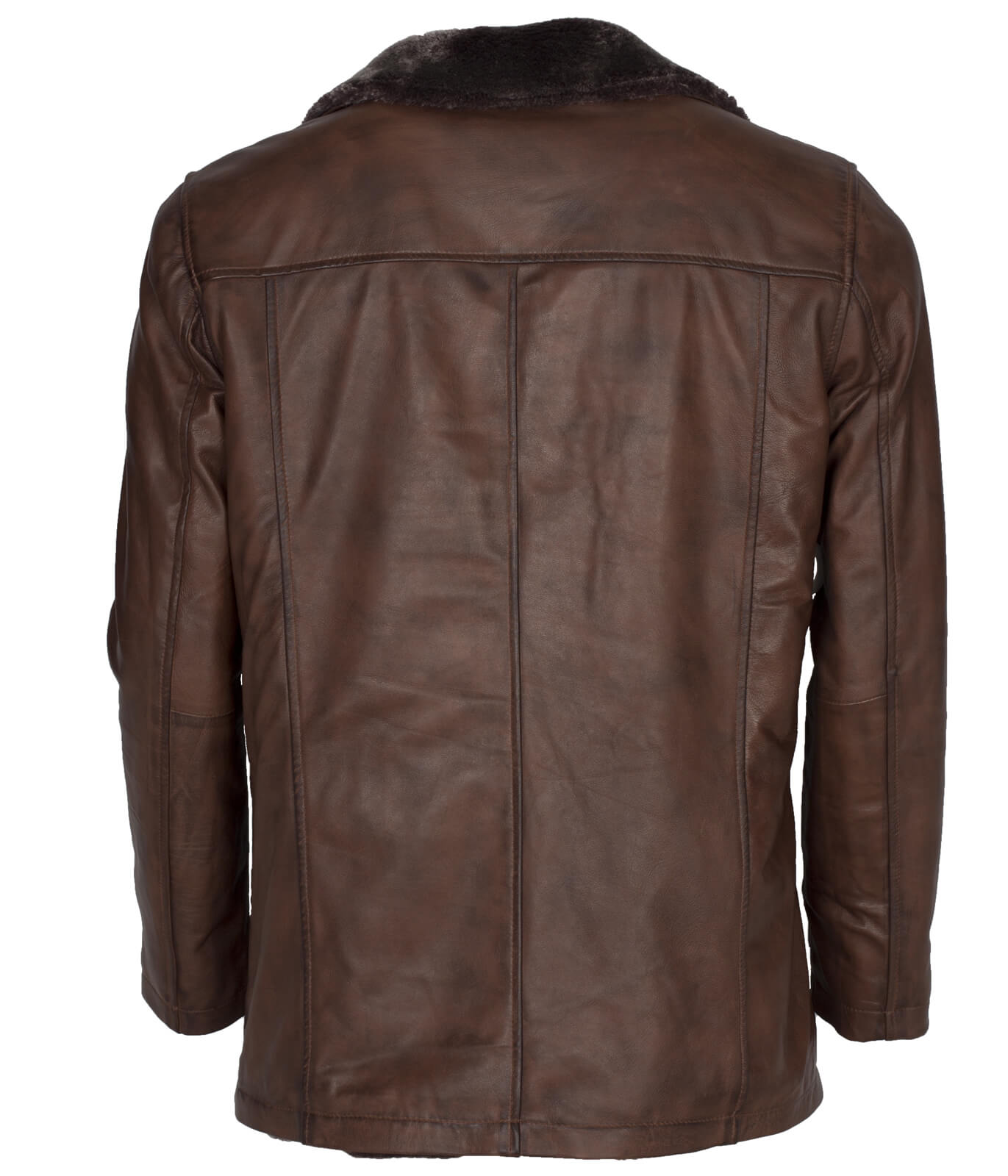 Dark Brown Coat Black Fur Lining