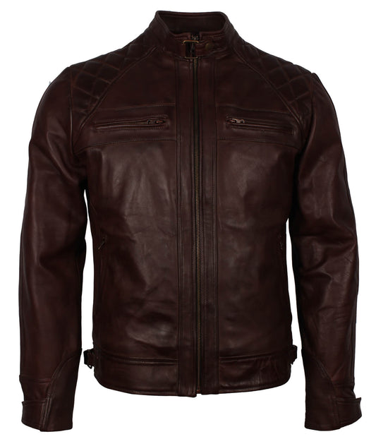 Dark Brown Motorcycle Leather Jacket