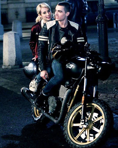 Dave Franco Nerve Biker Leather Jacket