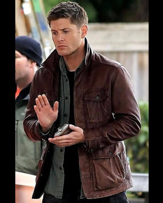 Dean Winchester Brown Leather Jacket Supernatural