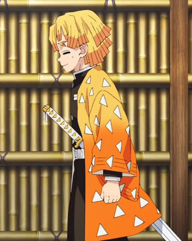 Demon Slayer Zenitsu Agatsuma Orange Cape