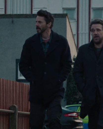 Dept Q Carl Morck Black Wool Coat