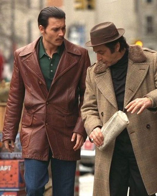 Donnie Brasco Johnny Depp Leather Coat