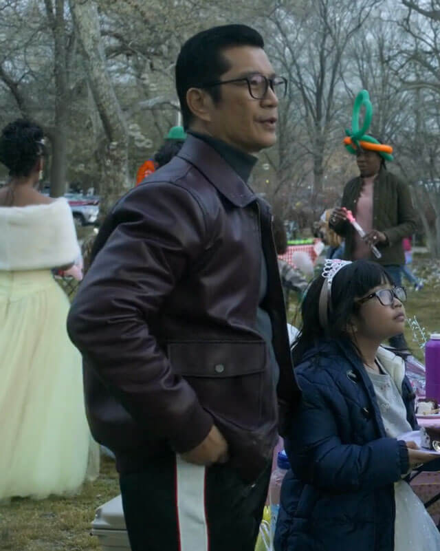 Dope Thief Dustin Nguyen Maroon Leather Bomber Jacket