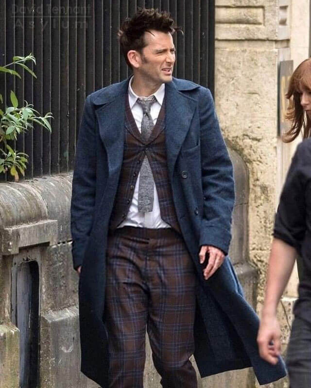 Dr Who 10 Doctor Blue Trench Coat