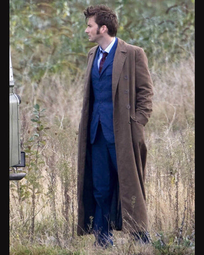 Dr Who Tenth Doctor Brown Trench Coat