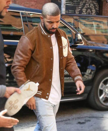 Drake Suede Brown Varsity Jacket