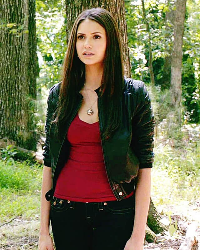 Elena Gilbert The Vampire Diaries Bomber Leather Jacket