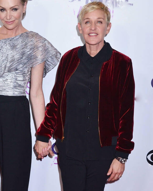 Ellen DeGeneres People Choice Award Red Bomber Jacket