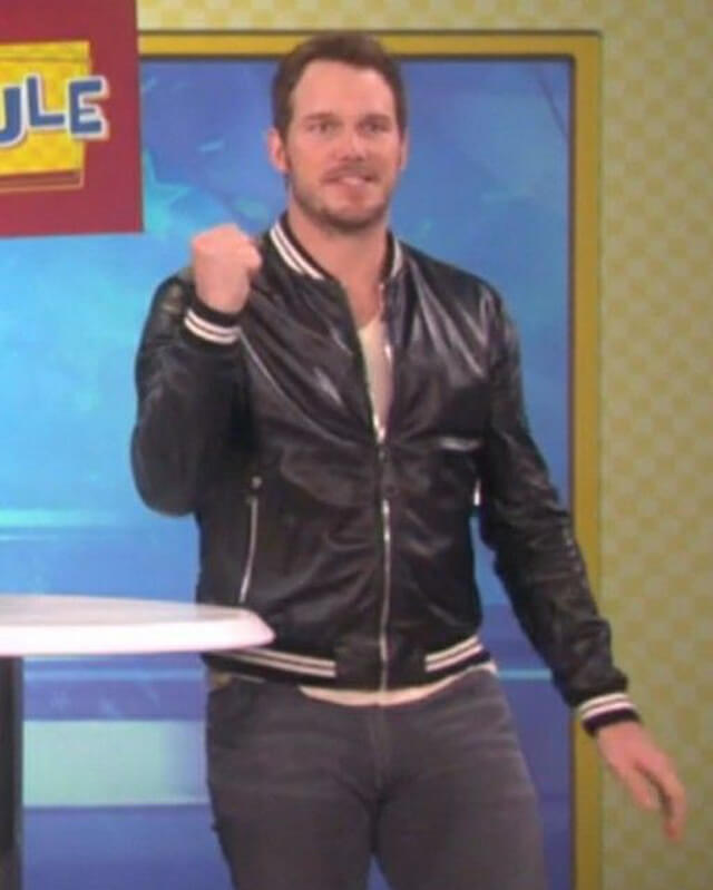 Ellen Passengers Chris Pratt Bomber Leather Jacket