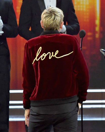 Ellen Red Bomber Velvet Jacket