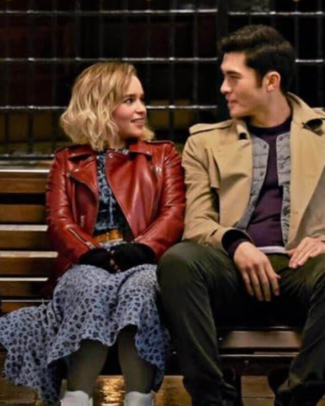 Emilia Clarke Last Christmas Red Jacket