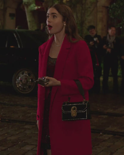 Emily In Paris Hot Pink Coat