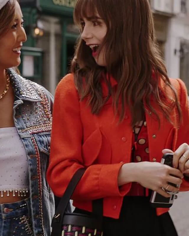 Emily In Paris Orange Cropped Jacket S03