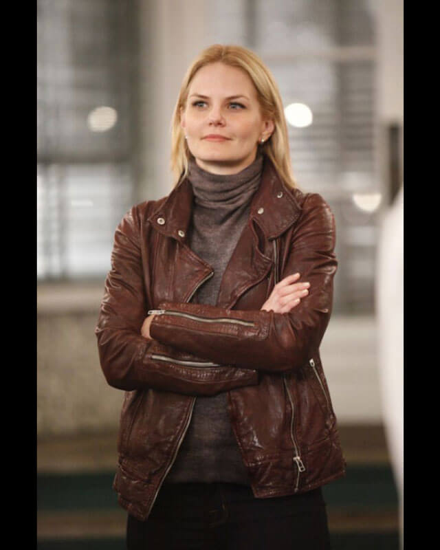 Emma Swan Dark Brown Leather Jacket