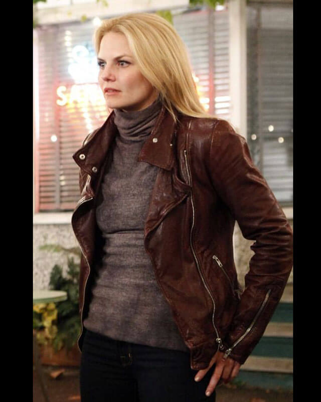 Emma Swan Once Upon A Time Dark Brown Leather Jacket