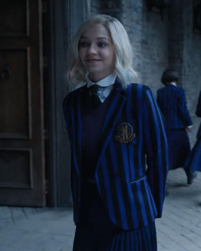 Enid Sinclair Nevermore Academy Blue Uniform Coat