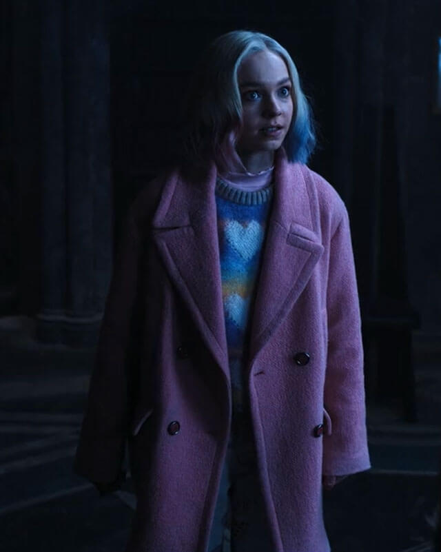 Enid Sinclair Pink Trench Coat Wednesday S01