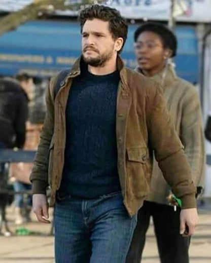 Eternals Kit Harington Brown Jacket