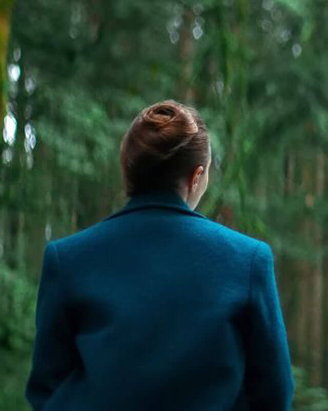Eternity Elizabeth Olsen Blue Coat