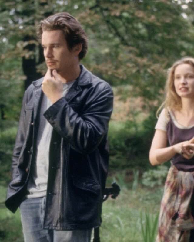 Ethan Hawke Before Sunrise Black Leather Jacket