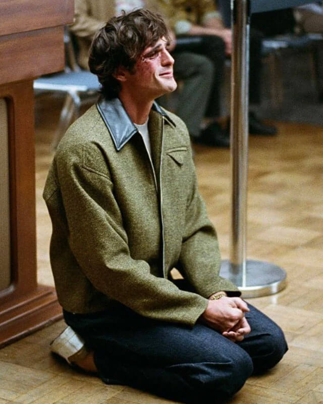 Euphoria Jacob Elordi Green Wool Jacket S03