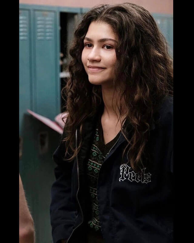 Euphoria Zendaya Black Jacket