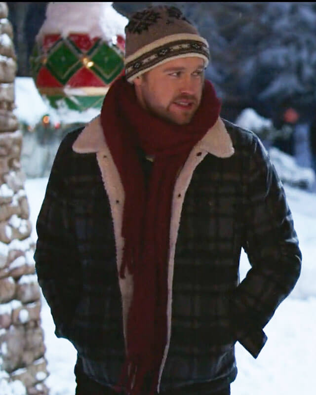 Falling For Christmas Chord Overstreet Shearling Jacket