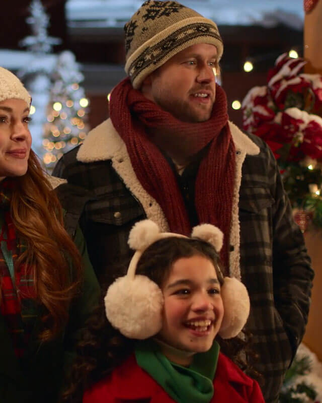 Falling For Christmas Chord Overstreet Wool Shearling Jacket