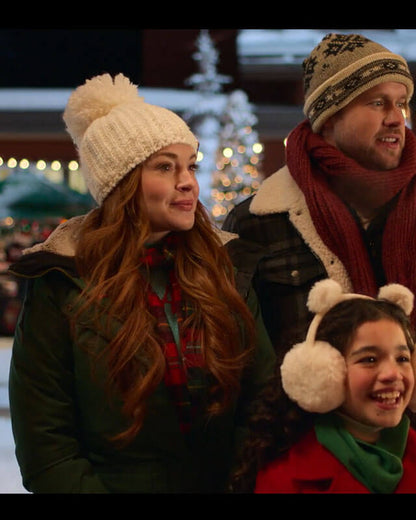 Falling For Christmas Lindsay Lohan Green Hooded Jacket