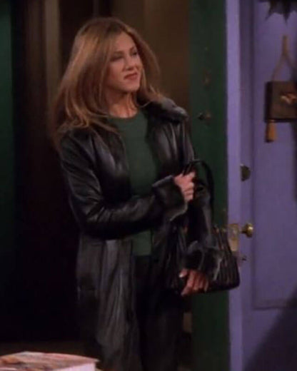 Friends Rachel Black Leather Coat