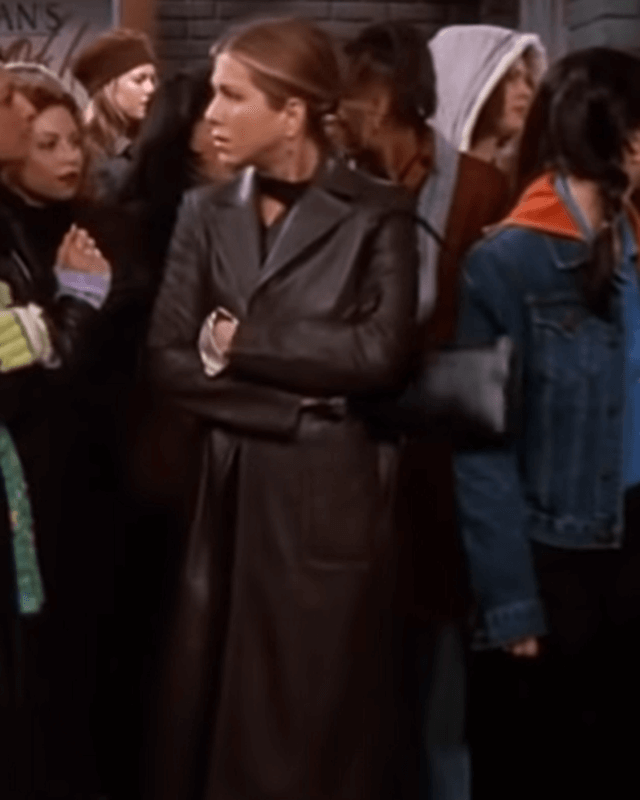 Friends  Season 7 Rachel Green Long Leather Coat