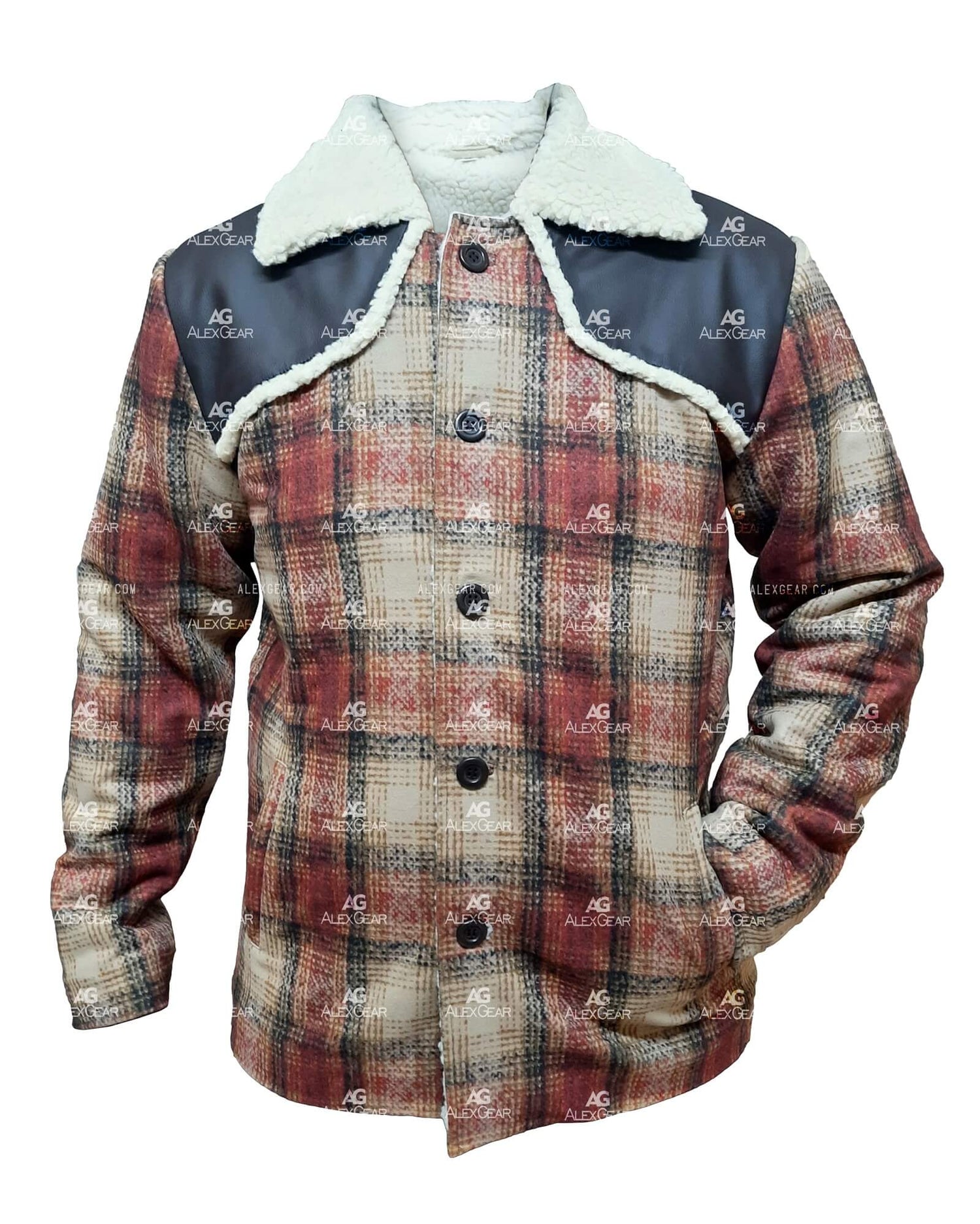 Gabriel Luna The Last Of Us Plaid Shearling Jacket S02