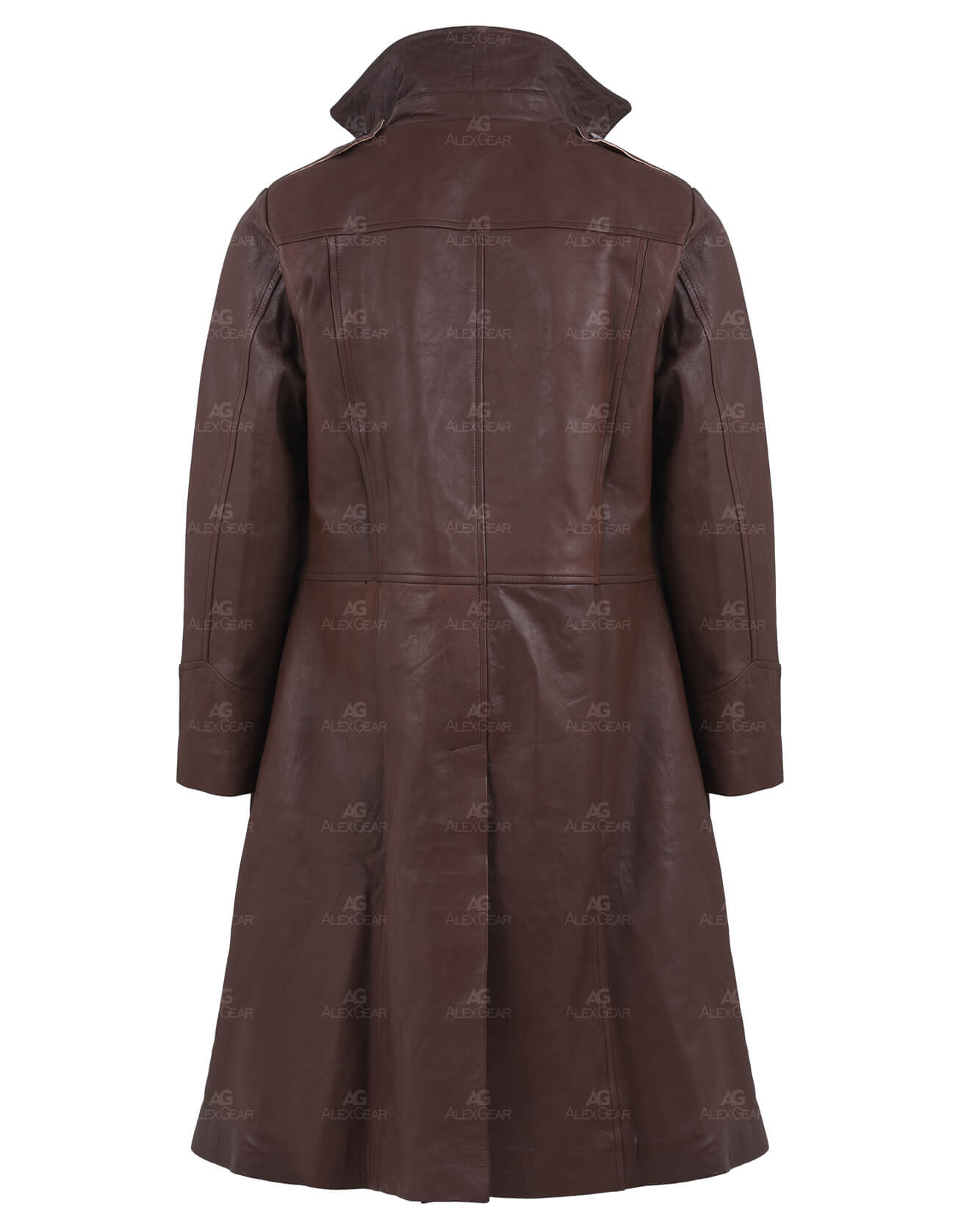 Gambit Cosplay Brown Real Leather Long Coat