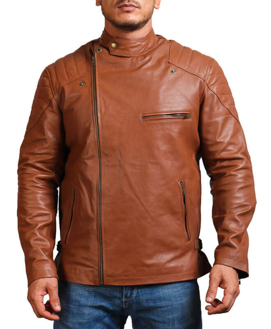 Genuine Brown Motorcycle Leather Jacket