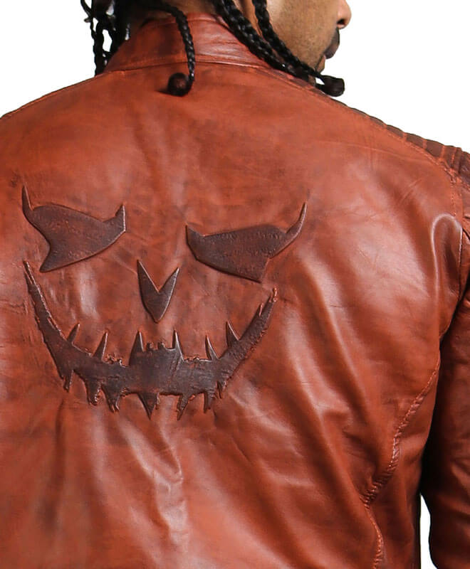 Genuine Leather Biker Scarecrow Jacket