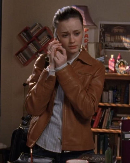 Gilmore Girls Rory Brown Leather Jacket