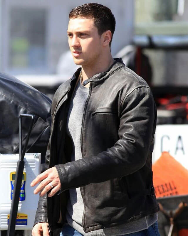 Godzilla Aaron Taylor Johnson Black Leather Jacket